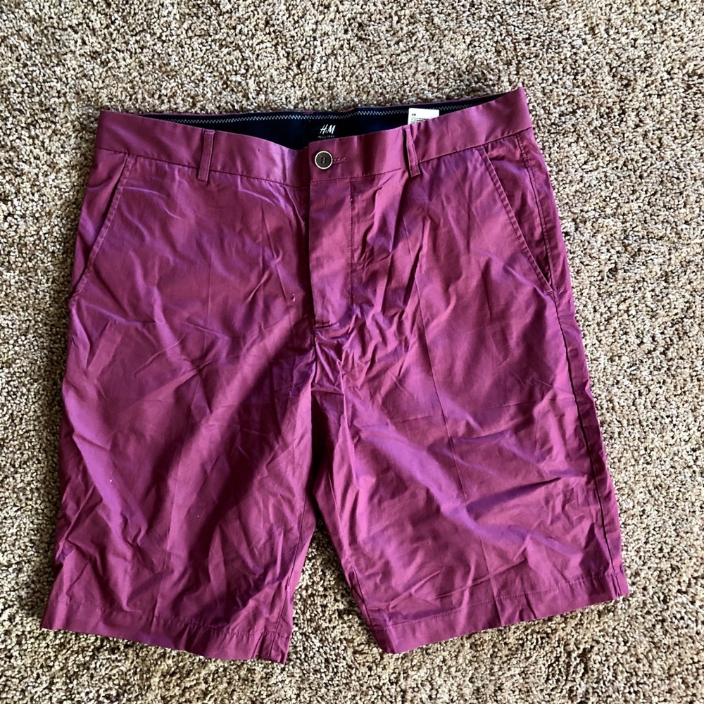 Men’s purple regular fit shorts